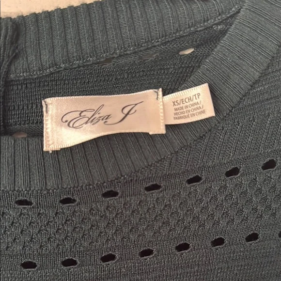 Eliza J Green Fit and Flare Long Sleeve Dress - Picture 2 of 3